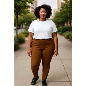 Falls Creek Suede Leather Pants Womens 18 Brown Lined Western Rodeo